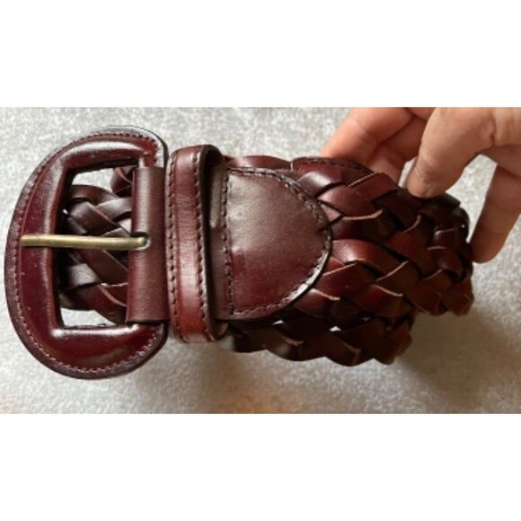 Brown bohemian leather belt - Picture 4 of 4